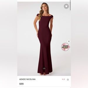 Azazie Bridesmaid Burgundy Dress